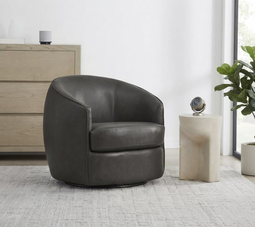 Black Friday & Cyber Monday Alert: Barrel Chairs That Punch Way Above Their Price Tag 2 leather swivel barrel chair