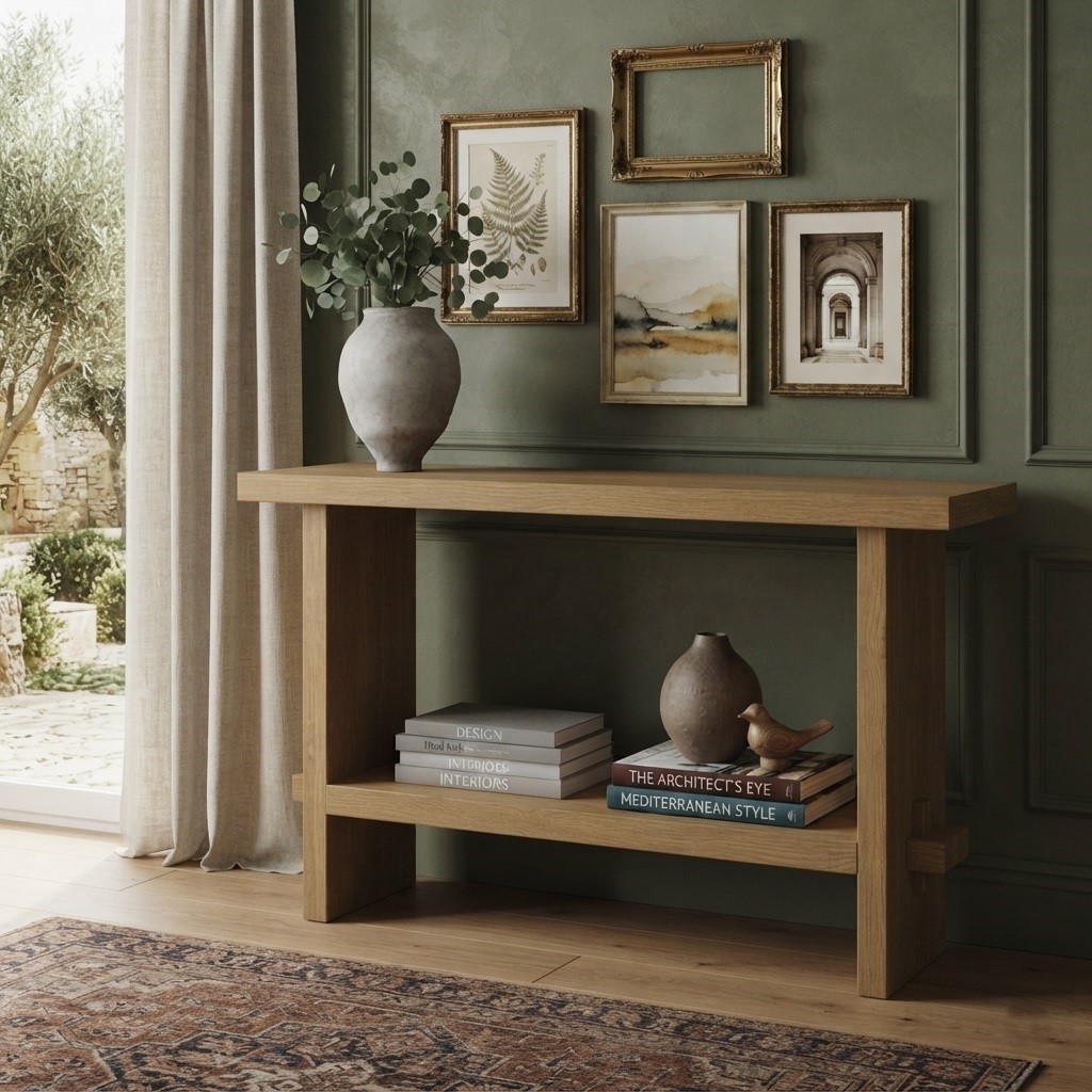 tv console table wooden