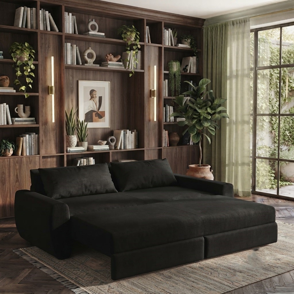 convertible pull out sleeper sofa bed