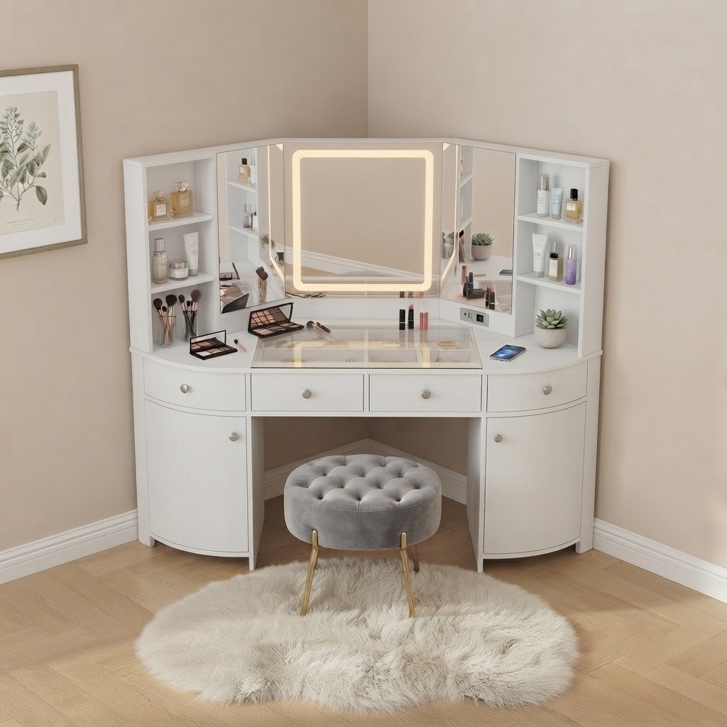 Best Vanity Table Black Friday Deals 2026: Top Dressing Table Discounts 10 corner vanity with mirror sale