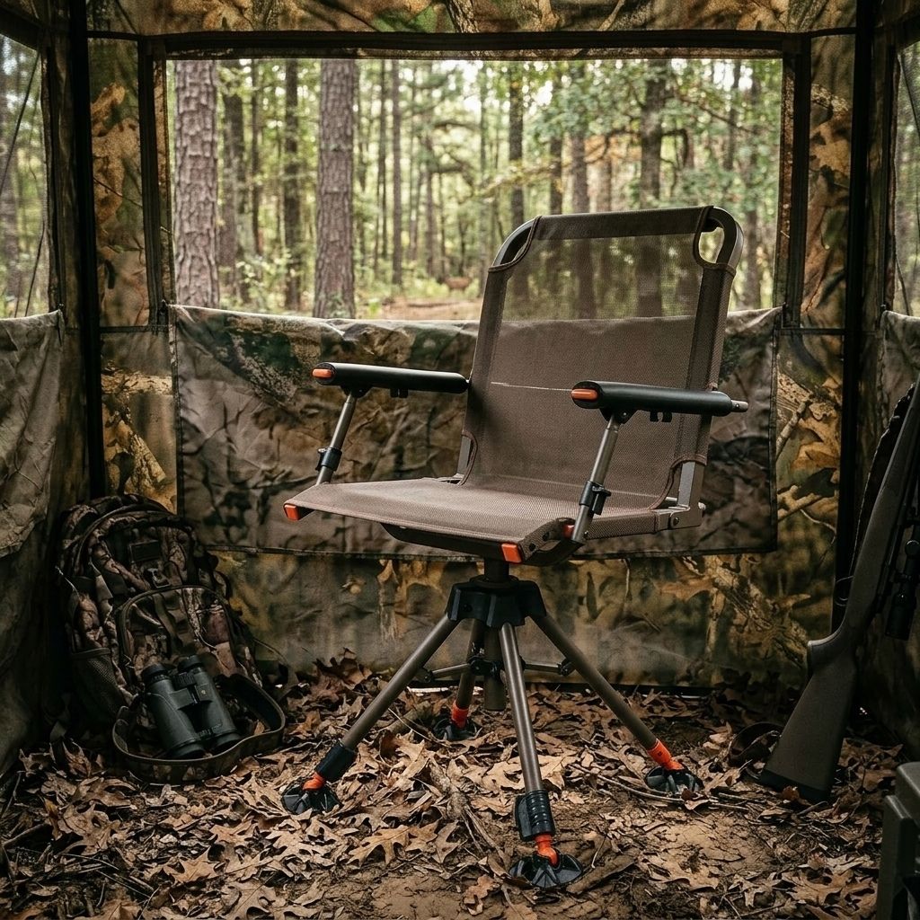 360 degree silent swivel blind hunting chair