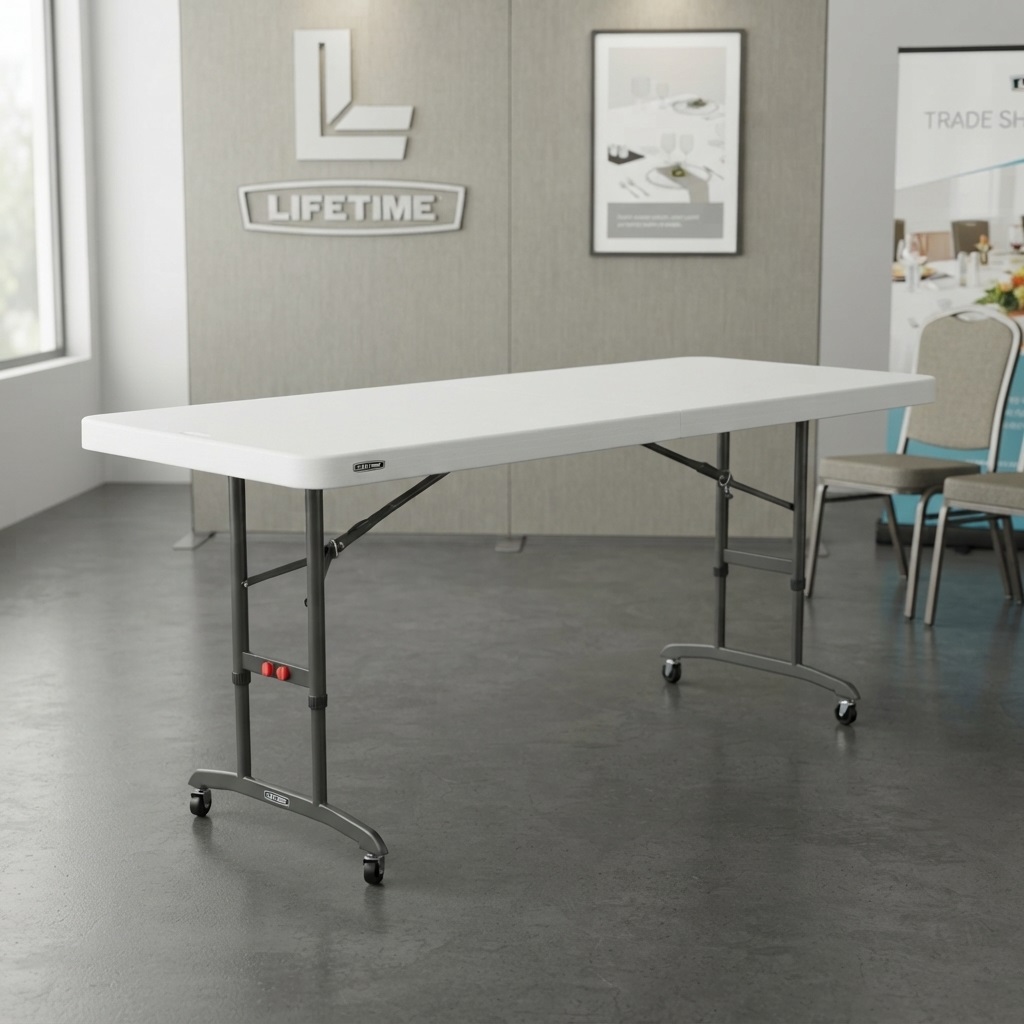 adjustable height commercial folding table