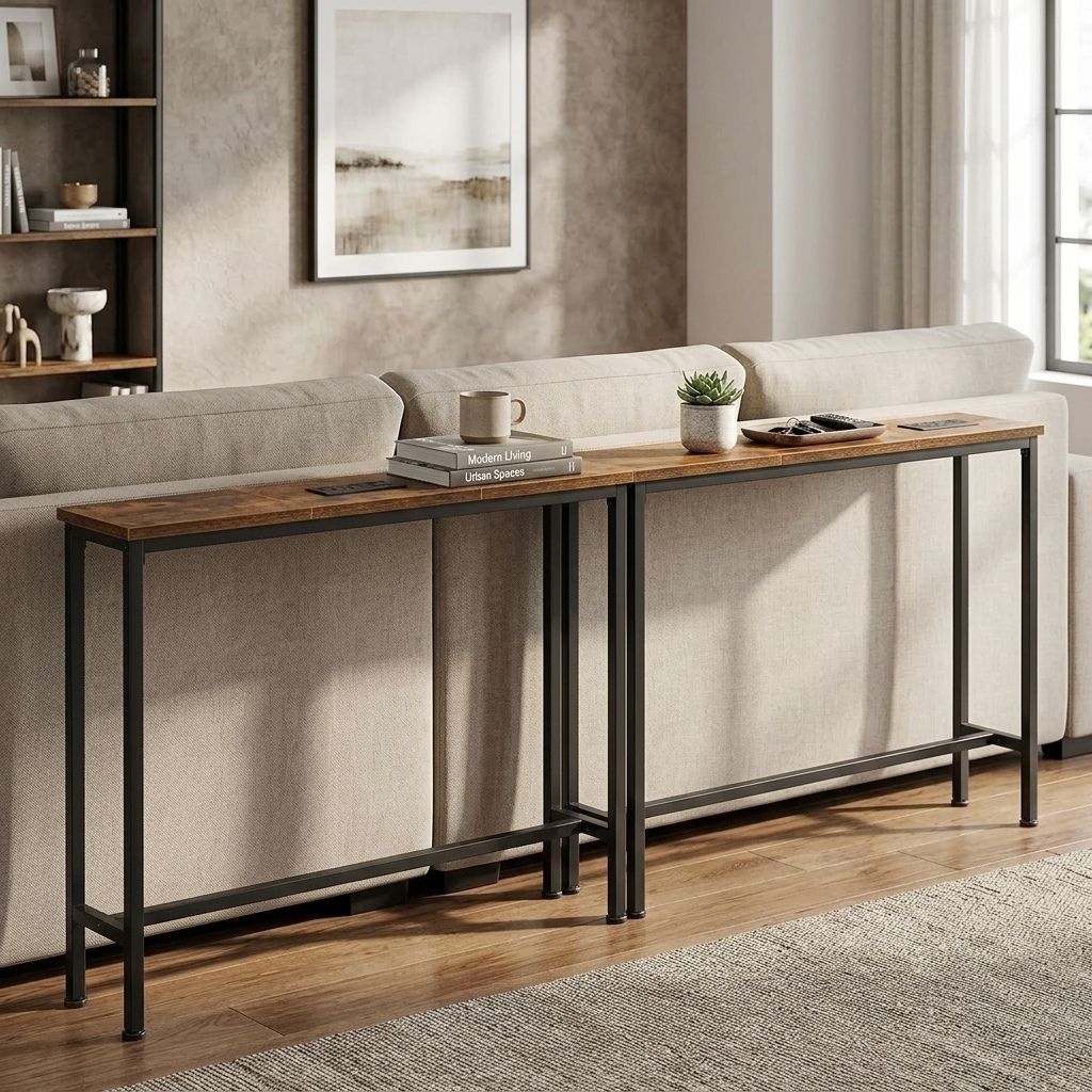 thin console table for behind couch