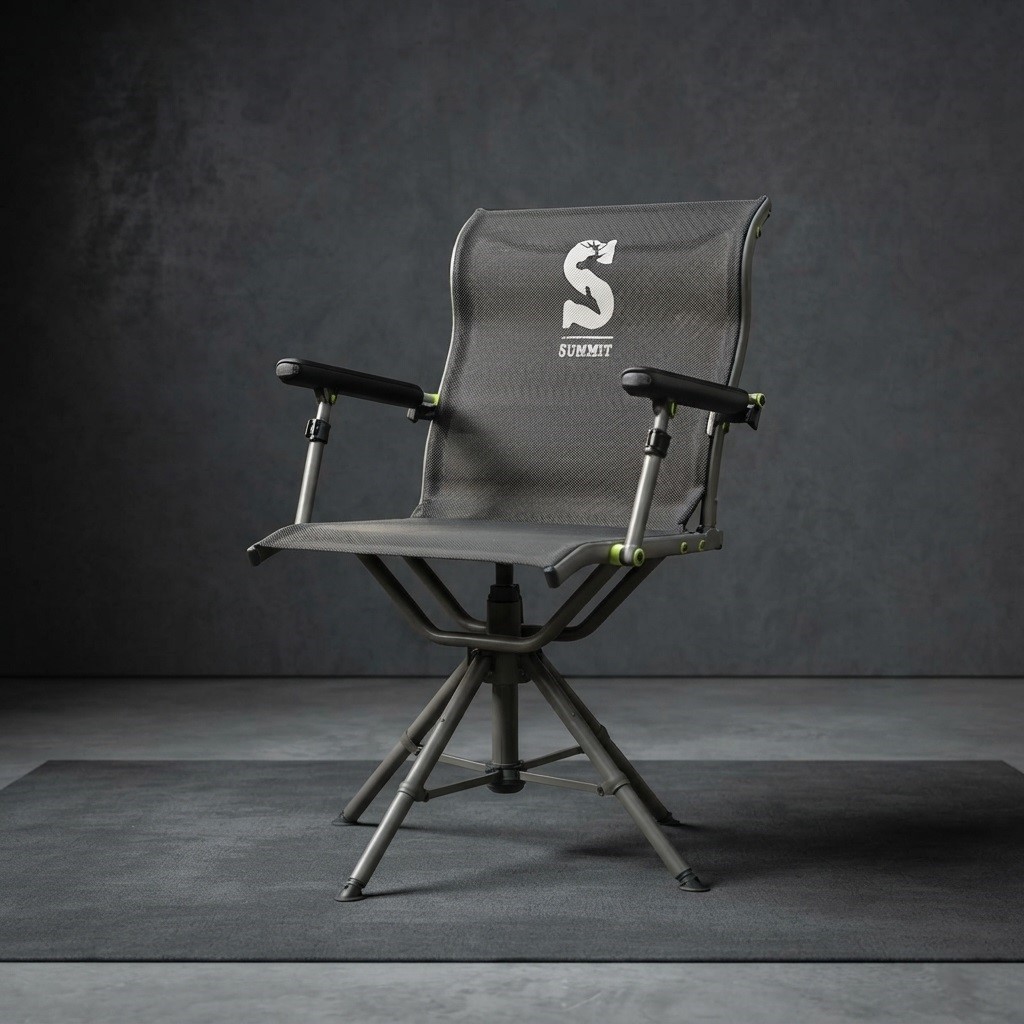hunting chair adjustable height 360 swivel blind chair with armrests