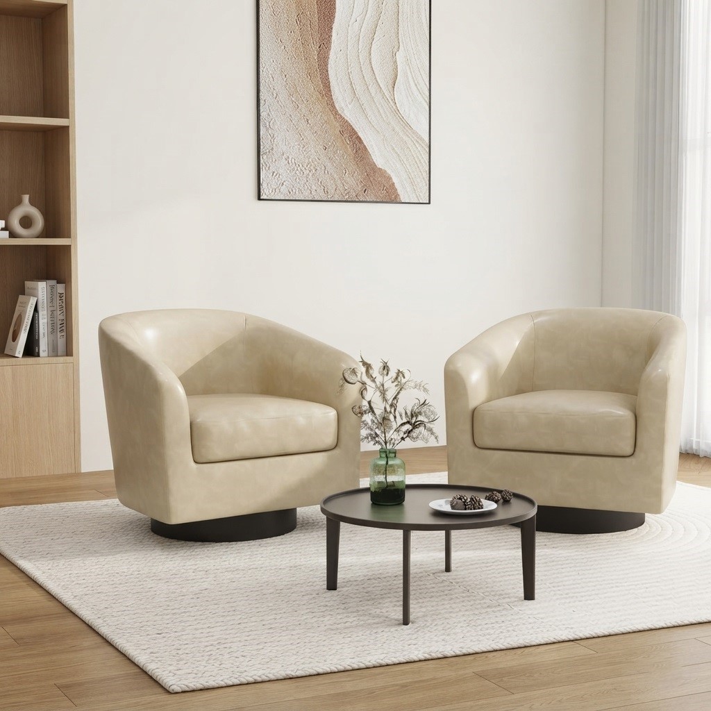Black Friday & Cyber Monday Alert: Barrel Chairs That Punch Way Above Their Price Tag 6 swivel barrel chair set of 2 sale