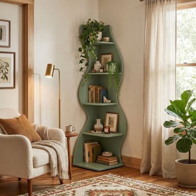 tribesigns corner bookshelf